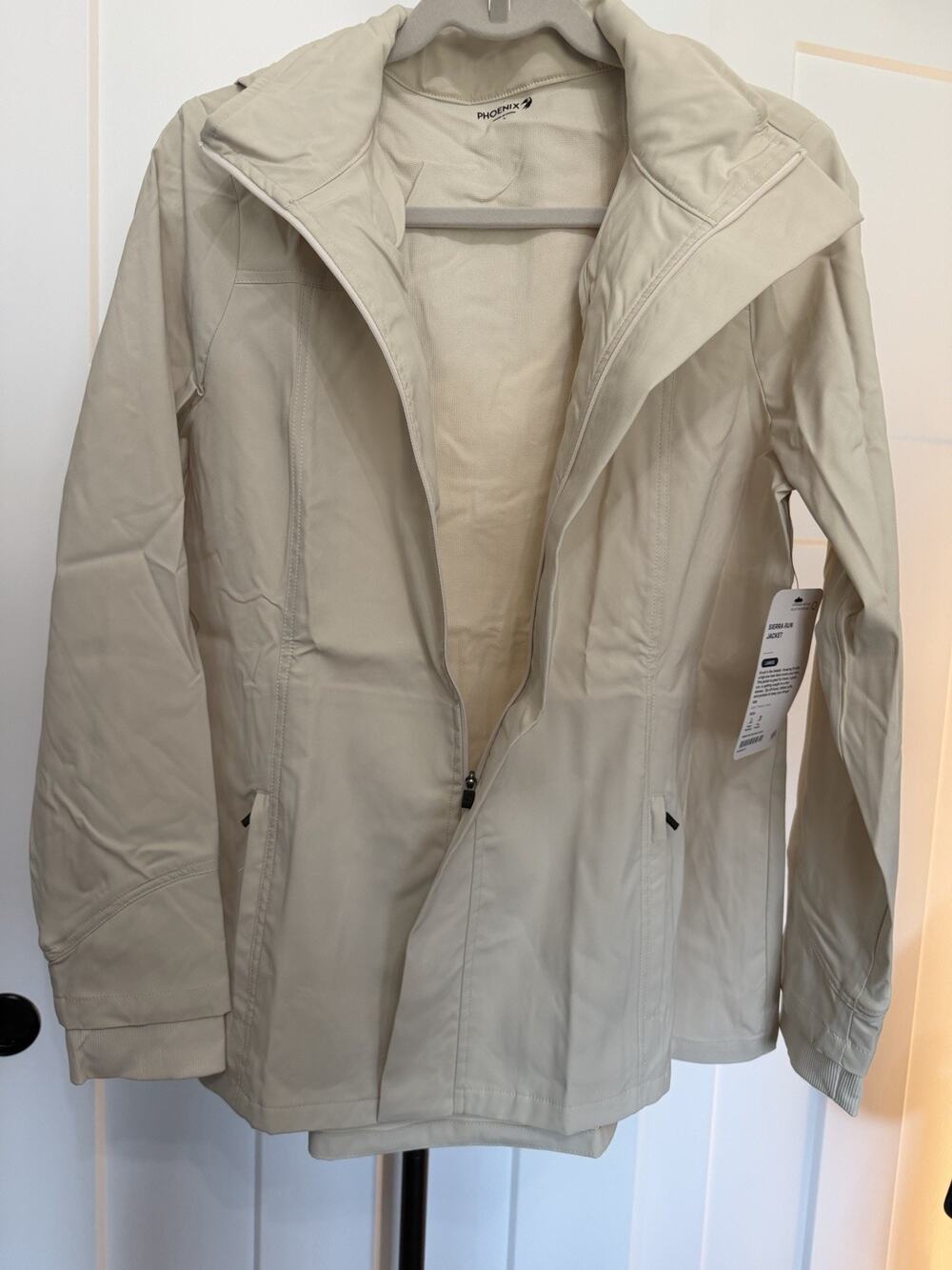 PHOENIX Sierra Run Packable Jacket Beige Hood Water Repellent Eco-Friendly #161
